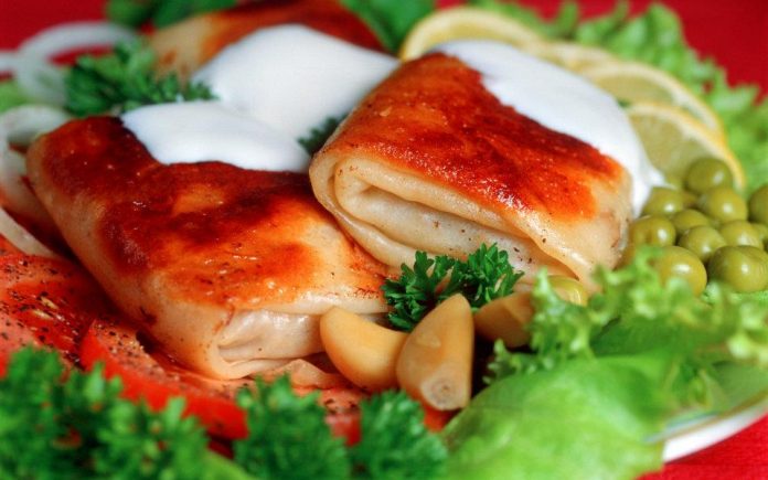 Pankūkas ar gaļu! Laba recepte! 