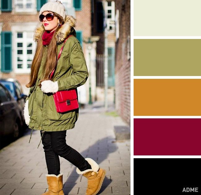 15 veiksmīgākie krāsu salikumi ziemas apģērbā 1