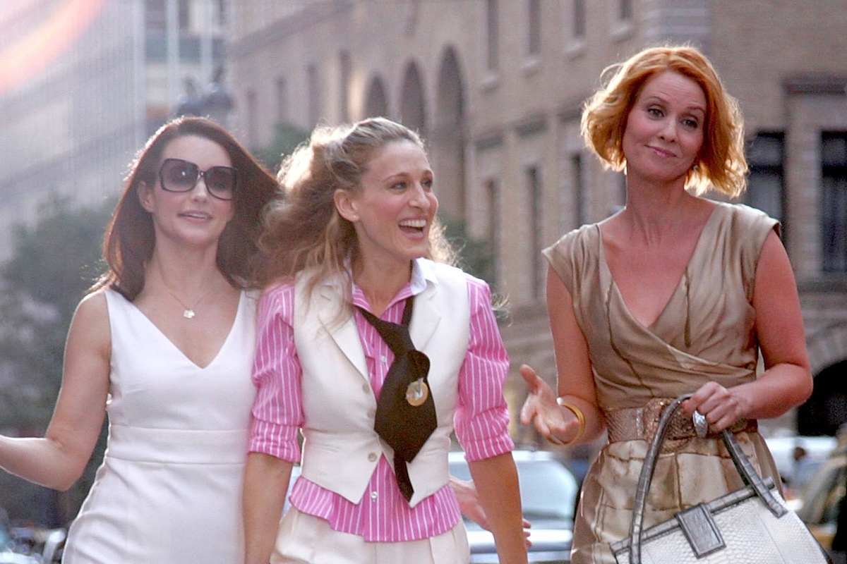 Kristin Davis, Sarah Jessica Parker, Cynthia Nixon and Kim Cattrall on  Location for 